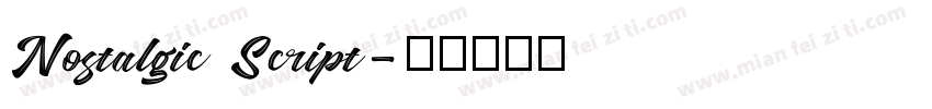 Nostalgic Script字体转换